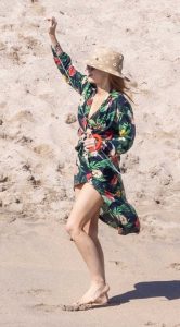 Jessica Chastain in a Floral Dress