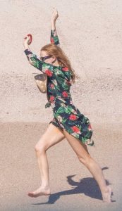 Jessica Chastain in a Floral Dress