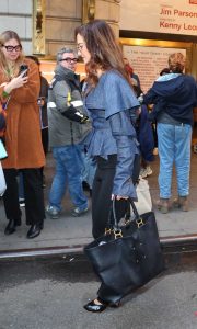 Katie Holmes in a Blue Jacket