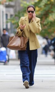 Katie Holmes in a Yellow Blazer