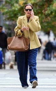 Katie Holmes in a Yellow Blazer