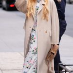 Lindsay Lohan in a Beige Coat Arrives at The View to Promote Our Little Secret in New York 11/20/2024