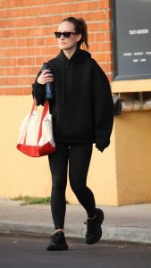 Olivia Wilde in a Black Hoodie