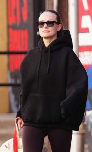 Olivia Wilde in a Black Hoodie