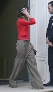 Victoria Beckham in a Red Sweater