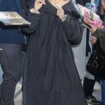 Ariana Grande in a Black Puffer Coat Arrives at a Taping of The Drew Barrymore Show in New York City 12/03/2024