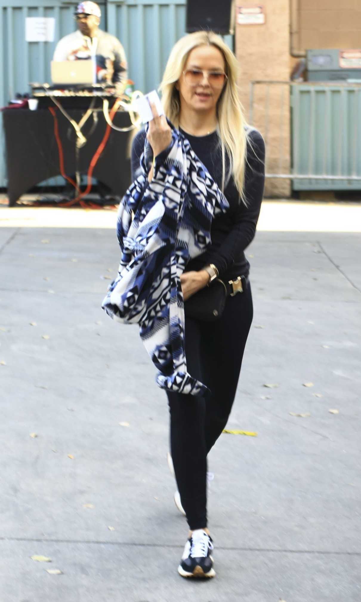 Brandy Ledford in a Black Workout Ensemble