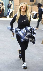 Brandy Ledford in a Black Workout Ensemble