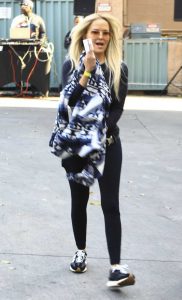 Brandy Ledford in a Black Workout Ensemble