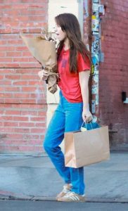 Caylee Cowan in a Red Tee