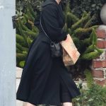 Dita Von Teese in a Black Coat Heads to a Pilates Class in Los Feliz 12/24/2024