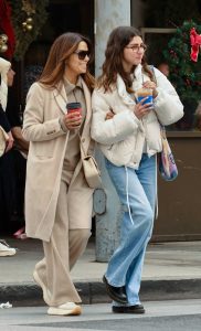 Eva Longoria in a Beige Outfit