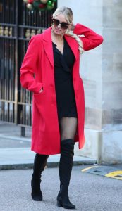 Hayley Palmer in a Red Coat