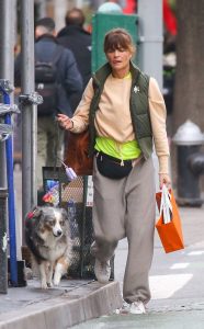 Helena Christensen in a White Sneakers