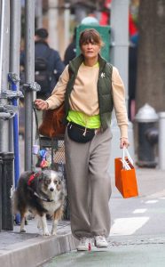 Helena Christensen in a White Sneakers