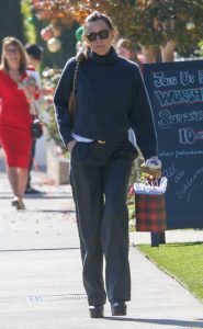 Jennifer Garner in a Navy Turtleneck