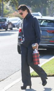 Jennifer Garner in a Navy Turtleneck