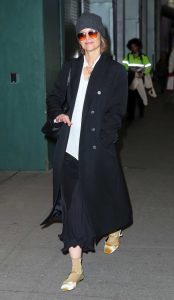 Katie Holmes in a Black Coat