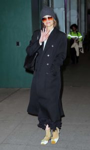 Katie Holmes in a Black Coat