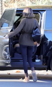 Kendall Jenner in a Brown Cardigan