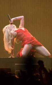 Kesha in a Red Dress