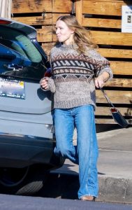 Kristen Bell in a Grey Sweater