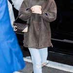 Lily-Rose Depp in a Blue Ripped Jeans Arrives at a Taping of The Kelly Clarkson Show in New York City 12/17/2024