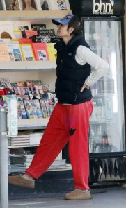 Lisa Rinna in a Red Sweatpants