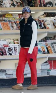 Lisa Rinna in a Red Sweatpants