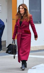 Lisa Vanderpump in a Red Coat