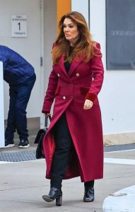 Lisa Vanderpump in a Red Coat