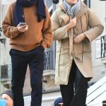 Maria Sharapova in a Beige Puffer Coat Was Seen Out with Her Fiance Alexander Gilkes in Venice 12/13/2024