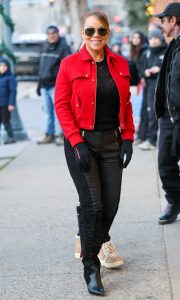 Mariah Carey in a Red Jacket