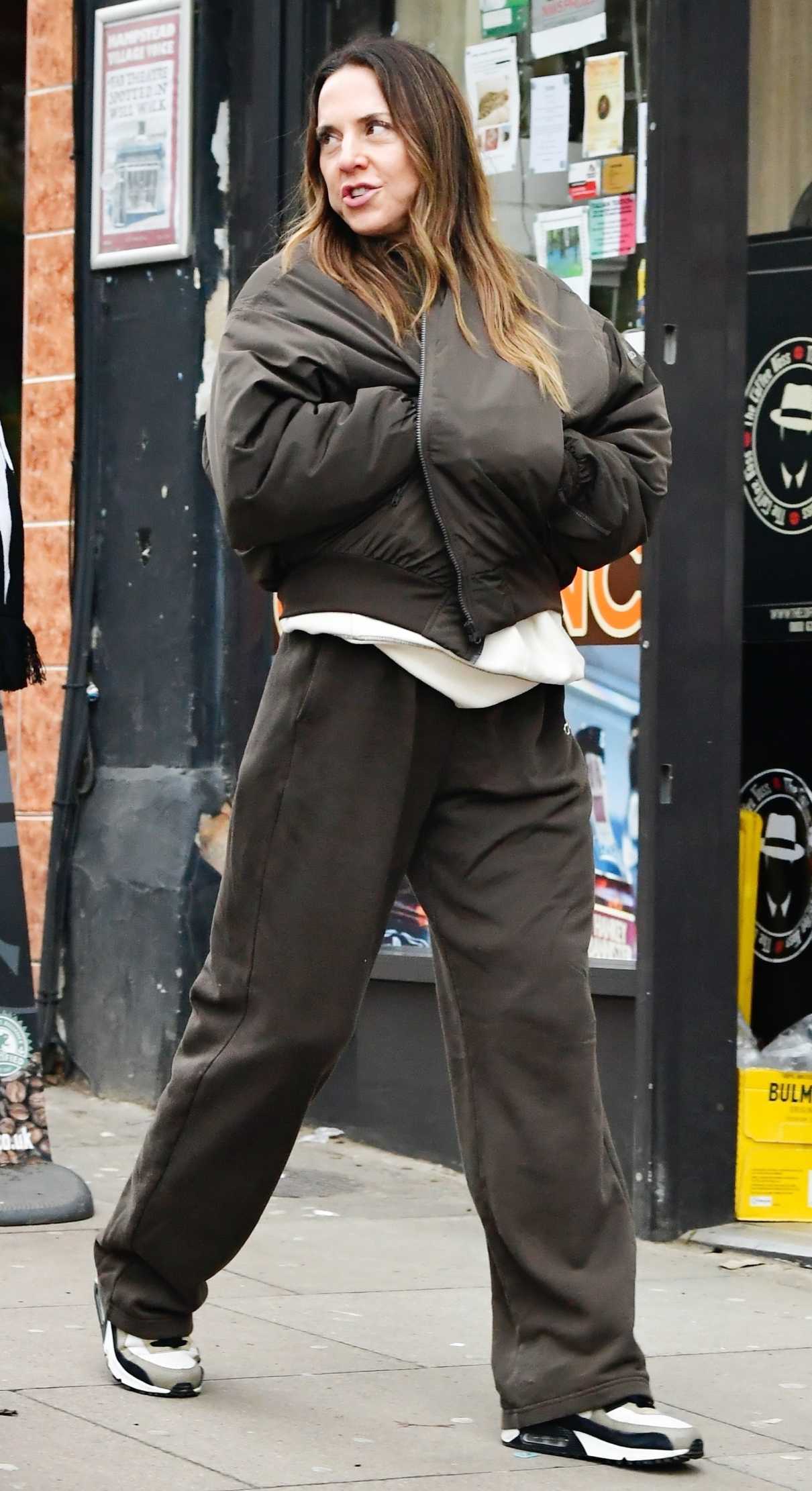 Melanie Chisholm in a Brown Bomber Jacket