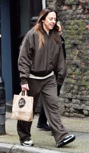 Melanie Chisholm in a Brown Bomber Jacket