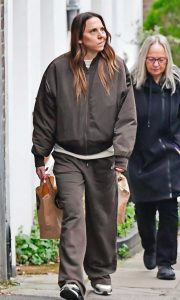 Melanie Chisholm in a Brown Bomber Jacket