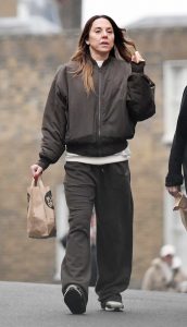 Melanie Chisholm in a Brown Bomber Jacket