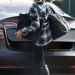 Mia Sara in a Plaid Shirt Was Seen Out in Los Angeles 11/26/2024