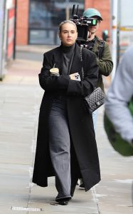 Molly-Mae Hague in a Black Coat