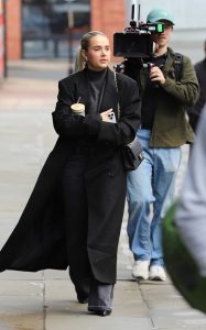 Molly-Mae Hague in a Black Coat