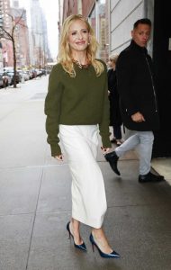 Sarah Michelle Gellar in an Olive Sweater