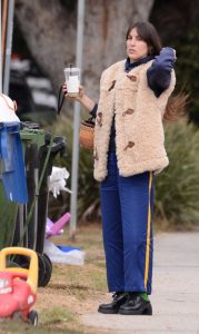 Scout Willis in a Blue Track Pants