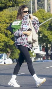 Shay Mitchell in a White Sneakers