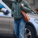 Suri Cruise in a Green Puffer Jacket Visits Barrymore Theatre in New York City 12/18/2024