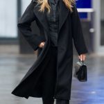 Amanda Holden in a Black Coat Leaves the Global Radio Studios in London 01/15/2025