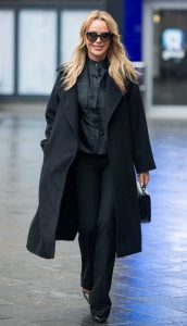 Amanda Holden in a Black Coat