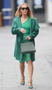 Amanda Holden in a Green Coat