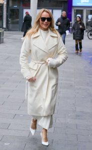 Amanda Holden in a White Coat