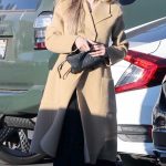 Angelina Jolie in a Beige Coat Was Seen Grocery Shopping with Her Children, Vivienne and Knox Jolie-Pitt at Lazy Acres in Los Angeles 01/14/2025