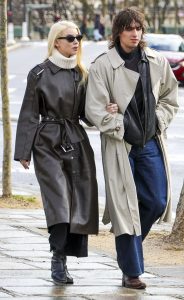 Anya Taylor-Joy in a Black Leather Coat